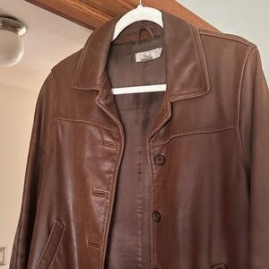 J. Crew Rich Brown Leather Jacket